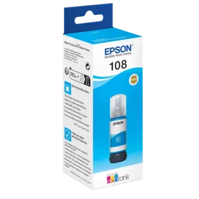 Epson EcoTank Cyan 108 – мастило (70мл)